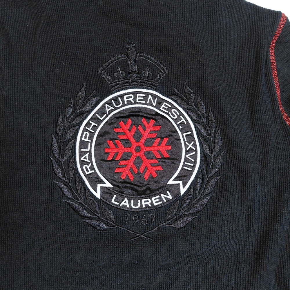 Ralph Lauren Women’s Active Long Sleeve 1/4 Zip LXVII Embroidered Black Size M - Picture 9 of 11